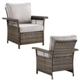thumbnail image 6 of POCASSY Patio Wicker Chairs Accent Chairs with Cushions - Set of 2, Beige, 6 of 10