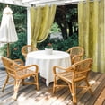 thumbnail image 2 of Yellow Outdoor Curtains for Patio Waterproof,Windproof Privacy Curtains with Weighted Bottom,Retro Oil Painting Modern Abstract Art Aesthetics Outside Drapes for Picnic Garage Yard 54"x95" 2 Panel, 2 of 8