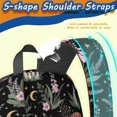 thumbnail image 5 of Mushroom and Moon Black Pattern 17" School Backpacks for Teens,Waterproof Oxford Fabric,S-Shape Padded Straps for School,Travel,Hiking,Camping, 5 of 6
