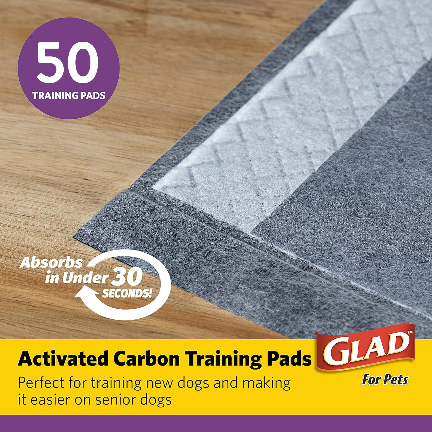 Glad Jumbo Activated Carbon Training Pads for Dogs photo 2