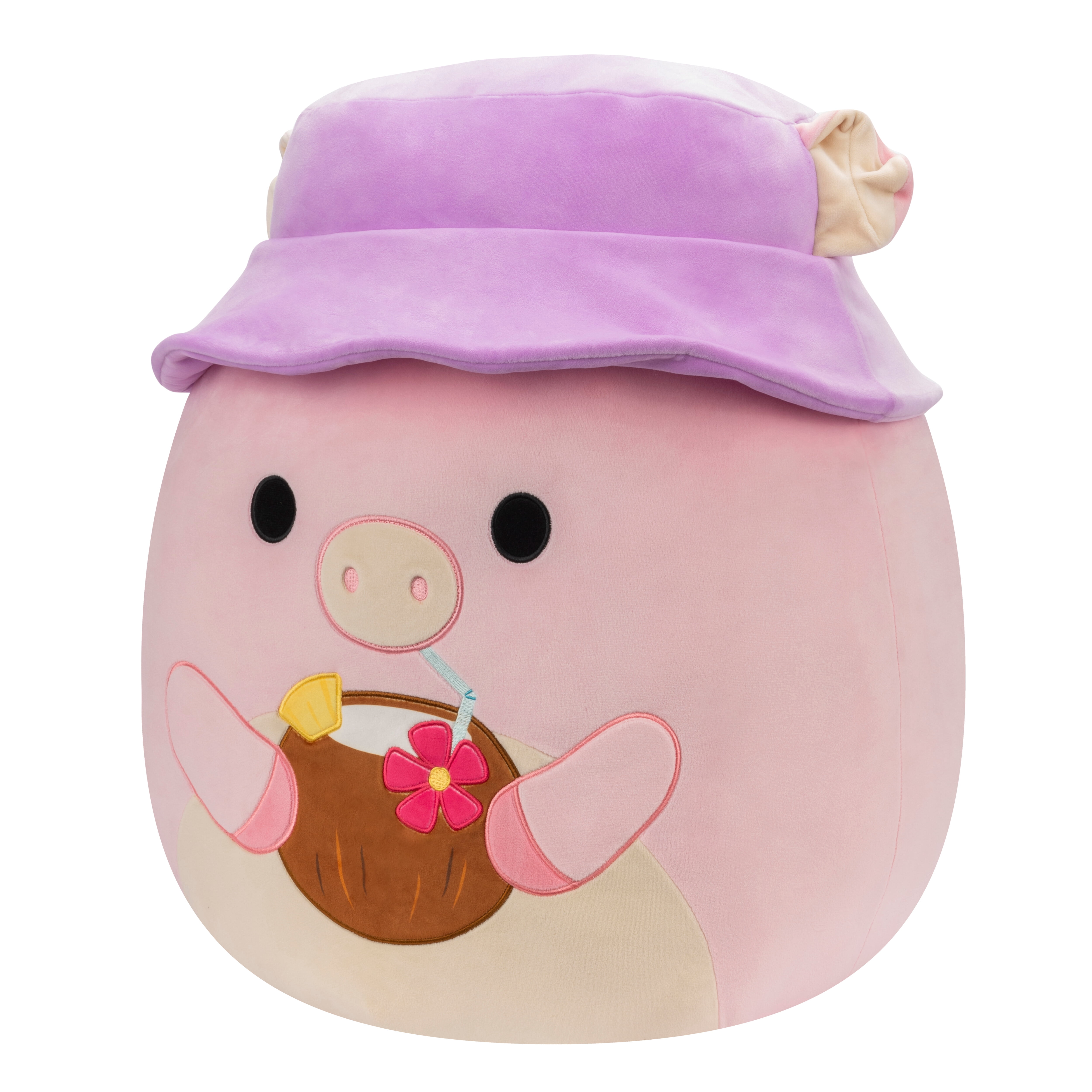 Squishmallows Original 14 inch Peter the Pink Pig With Bucket Hat - Child's Ultra Soft Plush Toy