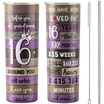 Sweet 16 Gifts for Girls,16th Birthday Gifts for Girls,16 Year Old Girl Tumbler Gifts for Birthday,Sweet 16 Birthday Decorations,Sweet Sixteen Gifts for Girls