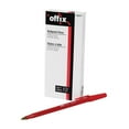 thumbnail image 1 of Offix Ballpoint Pens, Medium Point, Red Ink, 12 Pack, 1 of 1