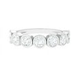 thumbnail image 2 of Empire Jewelry 2 Ct Round Cut Diamond Rings for Her - 14K White Gold Plated Rings - Wedding Proposal Rings for Girlfriend - Half Eternity Bezel Set Bands for Women - 9th Year Anniversary Gifts, 2 of 5