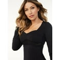 thumbnail image 3 of Sofia Jeans by Sofia Vergara Women's Long Sleeve Midi Dress with Lace Trim, 3 of 5