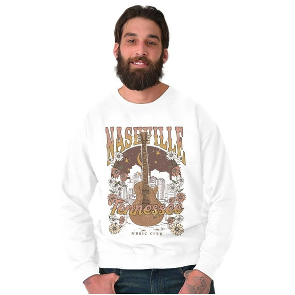 Nashville Tennessee Music City Women Crewneck Sweatshirt Brisco Brands S