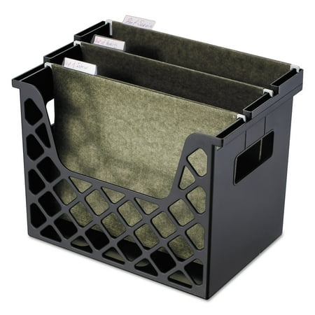 Wire File Holder Universal Recycled Desktop File Holder, Plastic, 13 1/4 X 8 1/2 X 9 5/8, Black -UNV08123 ()