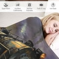 thumbnail image 3 of Nawypu  Flannel Throw Blanket for Home Couch Bed, Beautiful Steam Train Soft Cozy Lightweight Bed Blanket for Kids Adults, 3 of 6