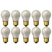Royal Designs 10 Pack Long Life Appliance Utility Light Bulbs 15-Watt Frosted A-15