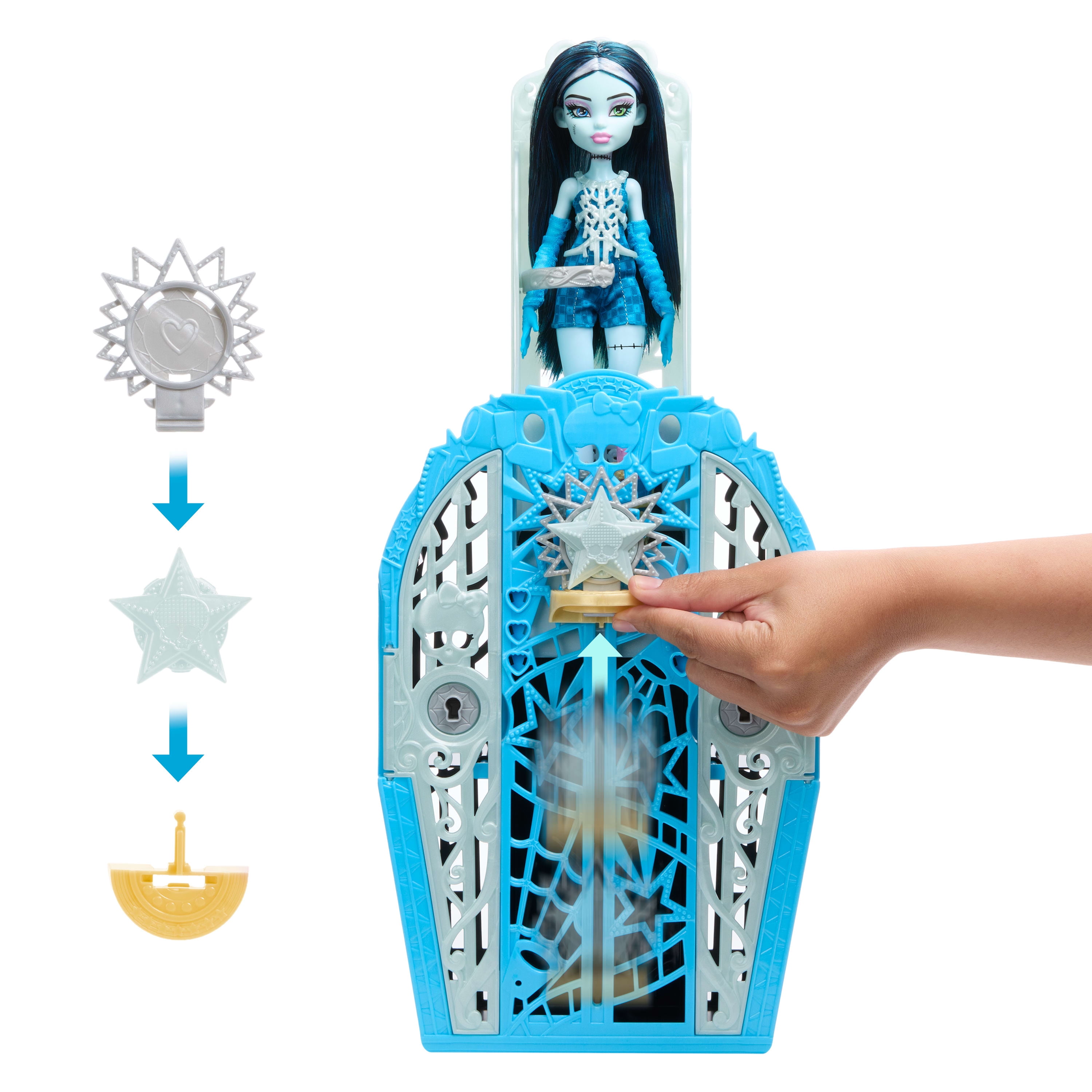 Monster High Skulltimate Secrets Hauntlywood Mysteries Doll, Frankie Stein with 19+ Surprises