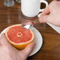 thumbnail image 5 of Kitchen Long Handle Silver Mirror Polishing Fruit Grapefruit Seratted Spoon Stainless Steel Saw-tooth, 5 of 7