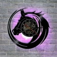 thumbnail image 4 of Horloge Murale en Vinyle Forme de Tête de Cheval Créative Rétro Nostalgique, 4 of 8