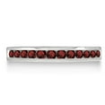thumbnail image 3 of Garnet Channel-Set Semi-Eternity Ring Band 14k White Gold (0.40ct), 3 of 3