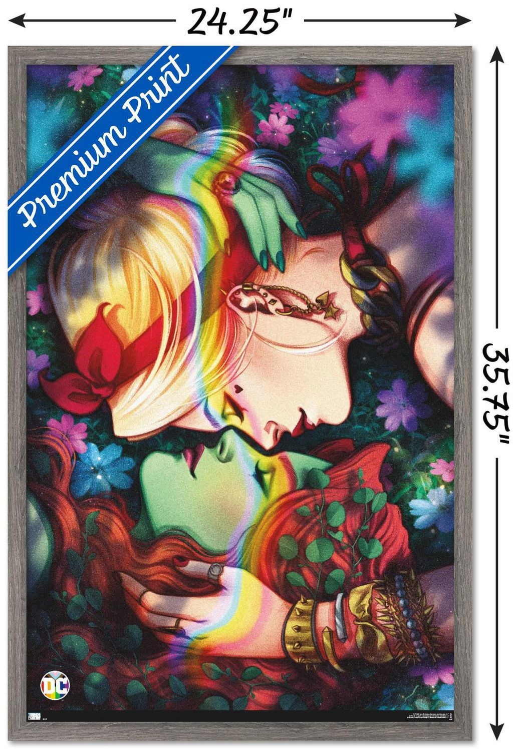 DC Comics - Harley Quinn and Poison Ivy Pride Wall Poster, 22.375" x 34"
