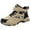 Khaki, variant on Kids Hiking Shoes Boys Color Block Waterproof Leather High Top Sneakers Lightweight Antislip Outdoor Trekking Athetic Shoes Khaki 1 Big Kid