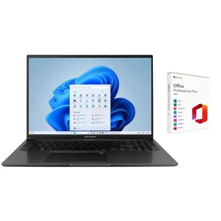 ASUS Vivobook 16" WUXGA 1920 x 1200 Laptop|Intel Core i7-1355U|Intel Iris X graphics|Black|Backlit| 16GB RAM | 1024GB SSD |Windows 11 Pro |Bundle with Office 2021