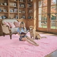 thumbnail image 3 of Rugs for Living Room 6x9, Alfombras para Salas Fluffy Shag Large Fuzzy Plush Soft Area Rug, Shaggy Carpets for Bedroom, Kids Boys Girls Home Decor Aesthetic(6 x 9, Pink), 3 of 15