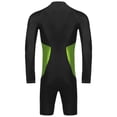 thumbnail image 4 of iiniim Men's Color Block Long Sleeve Surfing Swimsuit Zipper Bathing Suit Sun Protection Rash Guard Black S, 4 of 5