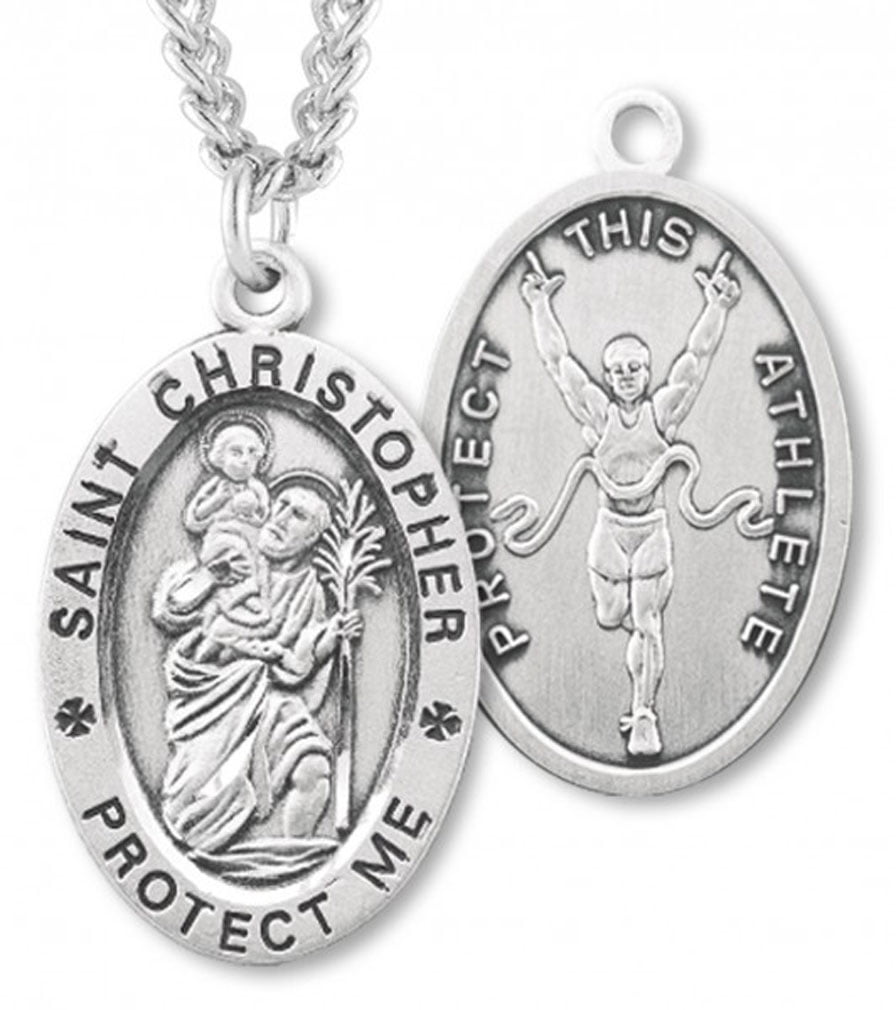 Chain Choice Best Quality USA Made Heartland Womens Sterling Silver Elegant Saint Jude Necklace 