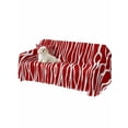 thumbnail image 2 of Red Striped Couch Cover Sofa Covers 3 Cushion Sectional Couch, Classic Minimalist Waves Lines Pattern Washable Sofa Covers Slipcover Sectional Sofa Cover, Furniture Protector 71"x150", 2 of 9