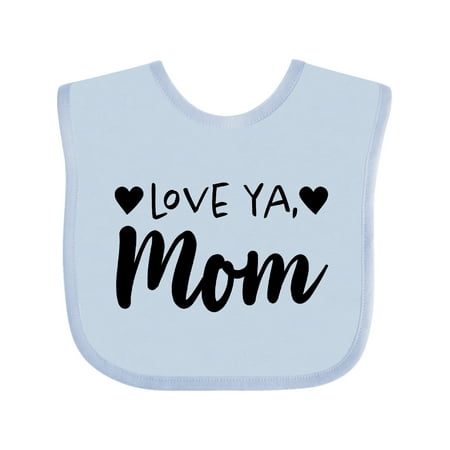 

Inktastic Love Ya Mom- Mothers Day Gift Baby Boy or Baby Girl Bib