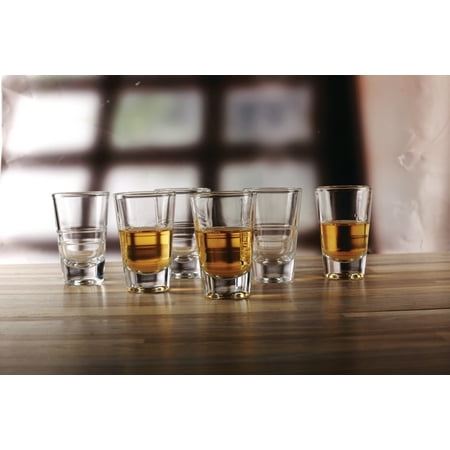 27 Ounce Wine - Circle Glass 2.7-Ounce Clear Bull Shot Glasses - Set of 6