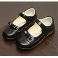 thumbnail image 3 of Girl's Mary Jane School Uniform Shoes Strap Dress Uniform Flats Black (Toddler/Little Girl), 3 of 6
