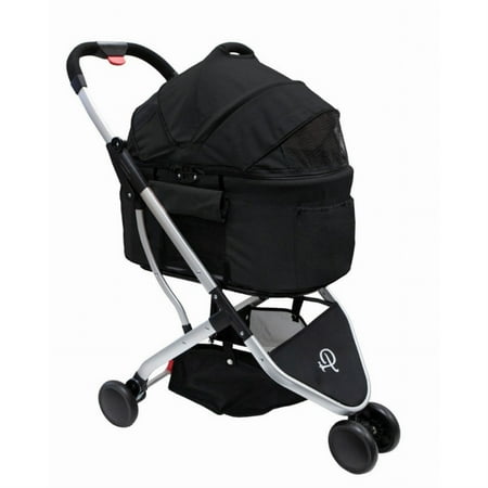 UPC: 0850004227572 | Petique Port 3-in-1 Pet Stroller Travel System Black & Mid Night
