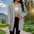 thumbnail image 6 of Women's Rain Jacket, Yigetop A Hooded Slimming and Casual Jacket for Ladies Waterproof Jackets for Women Light Ashy 2XL, 6 of 9