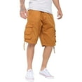thumbnail image 3 of Mens Casual Slim Fit Cotton Solid Multi-Pocket Cargo Twill Shorts Mud 32, 3 of 6