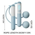 thumbnail image 3 of Weighted Jump Rope with Counter | Adjustable Length | Anti-Slip EVA & ABS Handle | Portable Fitness Skipping Rope for Adults & Kids | Gravity Ball | 2 Pack | 17.5cm Handles, 3 of 8