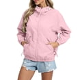 thumbnail image 5 of Fewfanhot Women's Lightweight Waterproof Rain Jacket Full Zip Coat with Hood & Pockets for Hiking, Travel and Rainy Days, 5 of 9