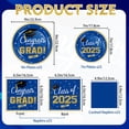 thumbnail image 2 of GuassLee 2025 Graduation Party Supplies Tableware Set - 100 Pcs Blue Gold Graduation Plates and Napkins Class of 2025 Disposable Dinnerware for College High School Congrats Graduation Party favors, 2 of 7