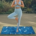 thumbnail image 4 of KUIFORTI Blue Shark Car Front Seat Covers Portable Anti-Slip Car Sweat Towel Seat Cover with Storage Bag Easy Installation for Yoga,Gym,Workout,Sports,Running,Camping and Beach, 4 of 7