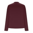 thumbnail image 4 of UVEASISHA Women's Bolero Shrug Long Sleeve Cropped Cardigan Open Front Casual Elegant Jacket for Dresses Wine S, 4 of 8