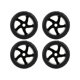 thumbnail image 2 of Juego de llantas de goma para coche RC, 4 Uds., para 1/8 1/10, piezas de actualización de coche con Control remoto, color negro, 2 of 8