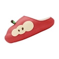thumbnail image 1 of Red Ladies Slippers Thick Sole Waterproof For Indoor Home Warm Comfort For Winter With Non-Slip Design And Cozy Lining For Everyday Home Use Size 40, 1 of 6