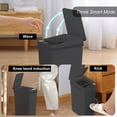thumbnail image 2 of 2 Pack - Skinny Trash Bin Sensor Motion 2.5 Gallon Touchless Bathroom Trash Can - Smart Trash Can with Lid - Electric, Narrow, Plastic, Auto Open - Small Slim Automatic Garbage Can (Black), 2 of 7