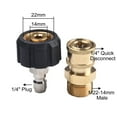 thumbnail image 1 of Set Pressure Washer Adapter To 1/4“ 3/8“ Universal Swivel 14Mm 5000 Psi Accessory For Spray Tool Quick Connect, 1 of 7