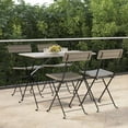 thumbnail image 1 of vidaXL Folding Bistro Chairs 4 pcs Grey Poly Rattan and Steel, 1 of 5