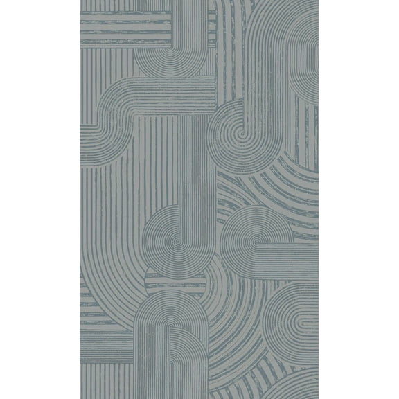Blue Intertwined Geometric Bohemian Wallpaper R8421