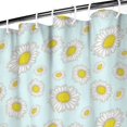 thumbnail image 3 of Light Blue Daisy Flower Pattern Shower Curtain 36"x72" ,Bathroom Decorative Shower Curtains Set with 12 Hooks,Modern Waterproof Washable Shower Curtain, 3 of 6