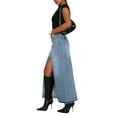 thumbnail image 3 of Sunisery Denim Casual High Waisted Solid Split Long Skirt (Women's), 3 of 7