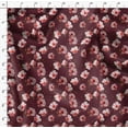 thumbnail image 4 of Soimoi Florals Printed, Cotton Satin Spandex, Sewing Fabric by The Yard 54 Inch Wide, Decorative Fabric for Dresses and Home Accents, Maroon, 4 of 6