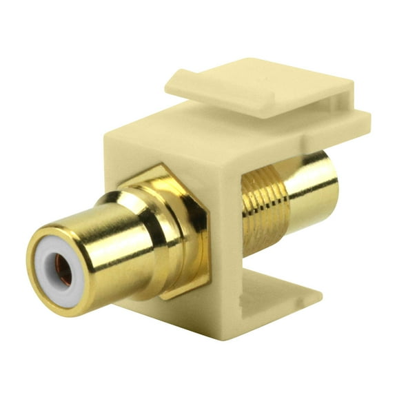 Construct Pro Cable Connector: RCA to RCA Keystone Jack Insert (8 Color Bands, Ivory) Manufactured by Skywalker