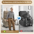 thumbnail image 3 of 3 Motor Power Lift Recliner Chair, HSUNNS Zero Gravity Recliners with Side Pocket for Elderly, Electric Sofa with Remote Control for Living Room Home Theater, Ergonomic Lounge Recliner Chair, Coffee, 3 of 14