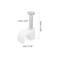 thumbnail image 2 of Unique Bargains 100 Packs 0.16 Inch Cable Clips, Ethernet Cable Clamps with Steel Nails, White, 2 of 6