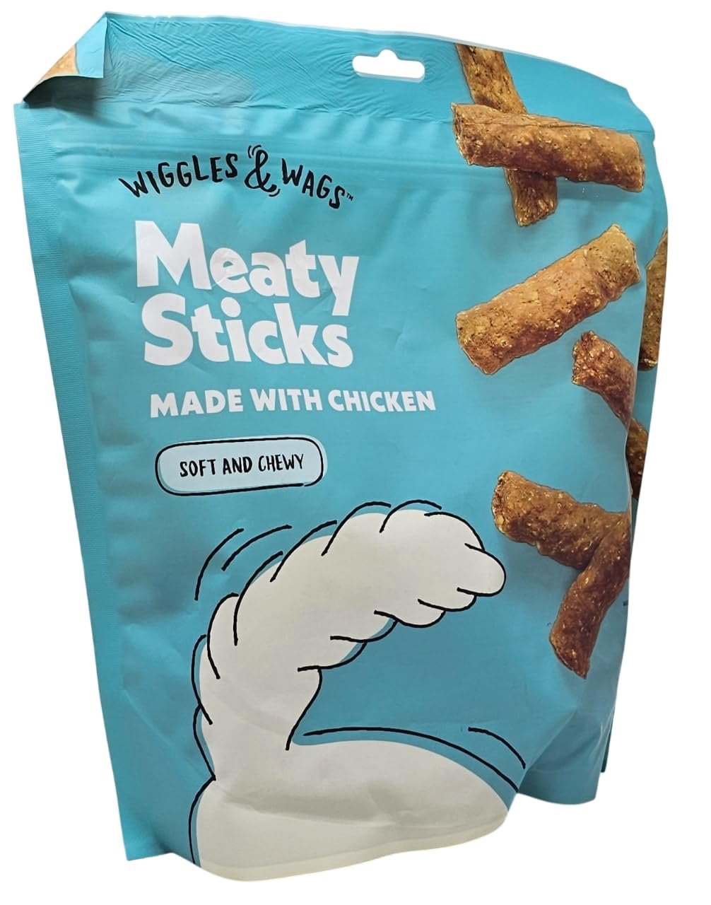 Wiggles & Wags Chicken Meaty Sticks Soft and Chewy Dog Treats, 16 Ounces