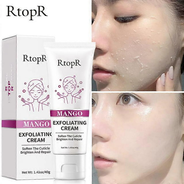 RtopR 40g Mango Exfoliating Cream Deep Cleaning Nourishing Moisturizing Face Exfoliator Exfoliating Gel Skin Care Product