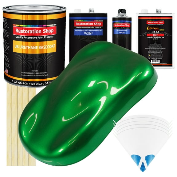 Gasser Green Metallic Gallon Kit URETHANE BASECOAT Car Auto Paint FAST Kit